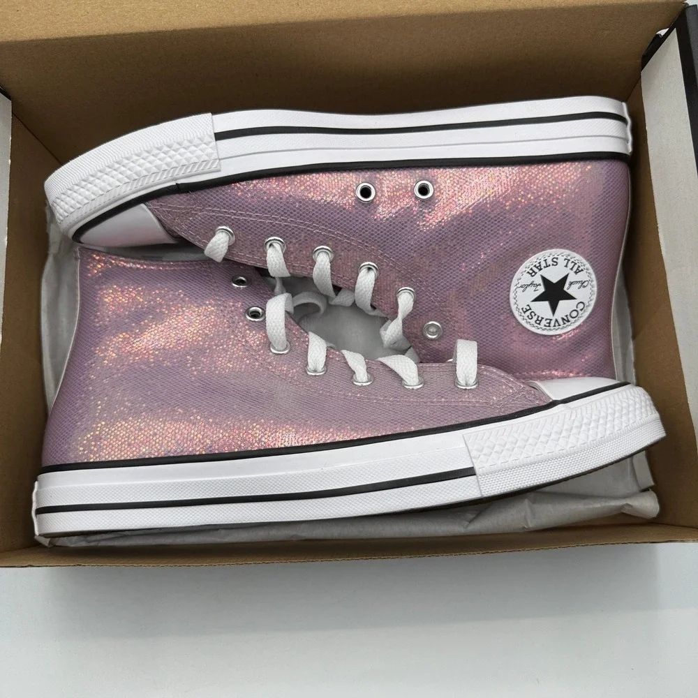 Converse Chuck Taylor All Star Hi Kids 7 Altitude Lilac Shimmer A14333C